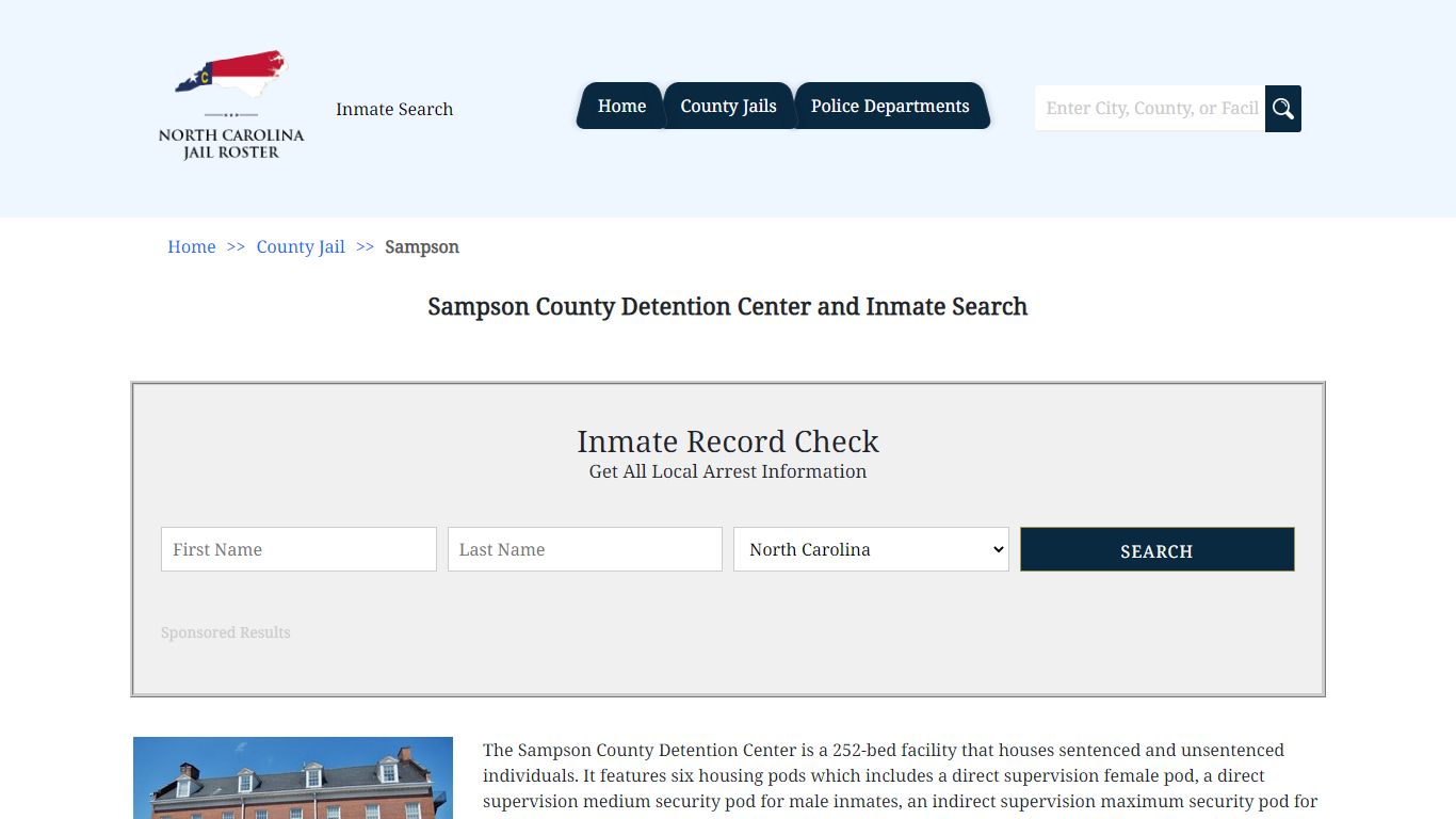 Sampson County Detention Center and Inmate Search